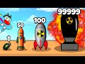 Oggy upgraded max level rocket in  rock stack game  noob vs pro vs god in rocket stack