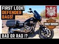 Bad or rad deviant fabrications defender bags install walk around fxdls dyna low rider s harley