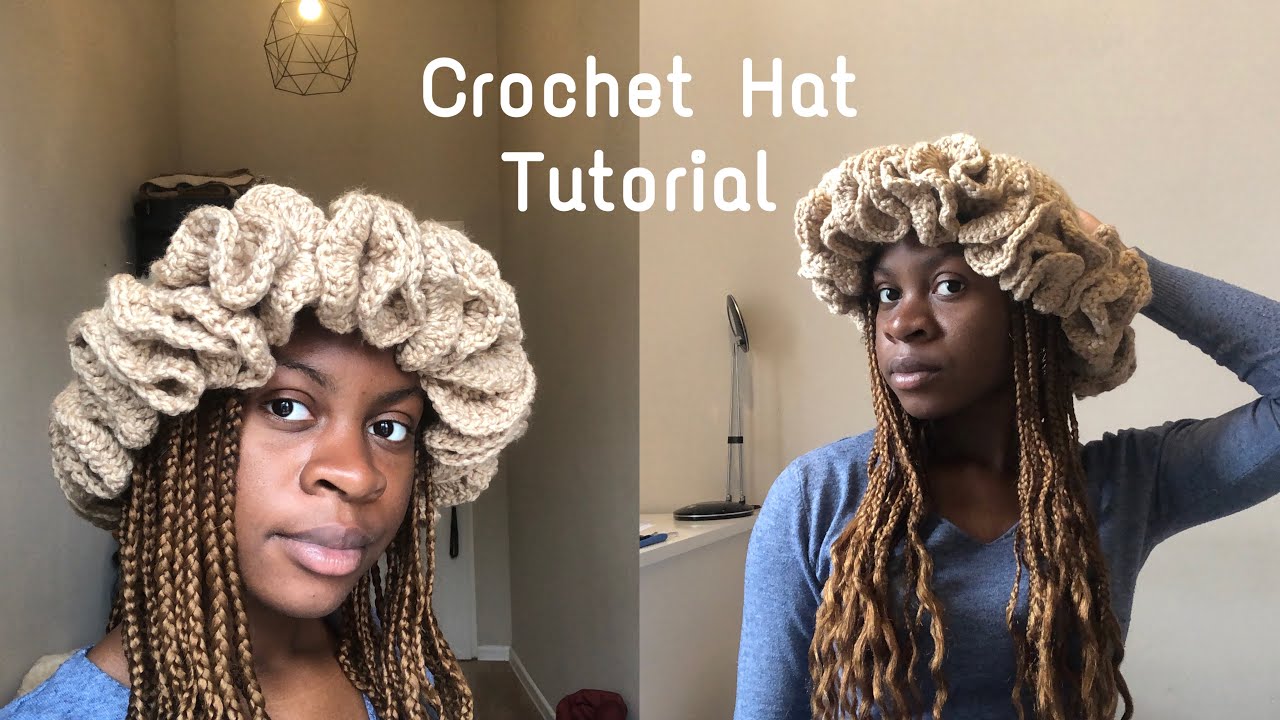 How to crochet a hat  ruffle hat 
