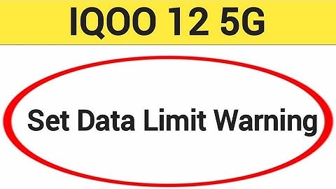 how to set data limit warning,IQOO 12 5G me data limit kaise set karen