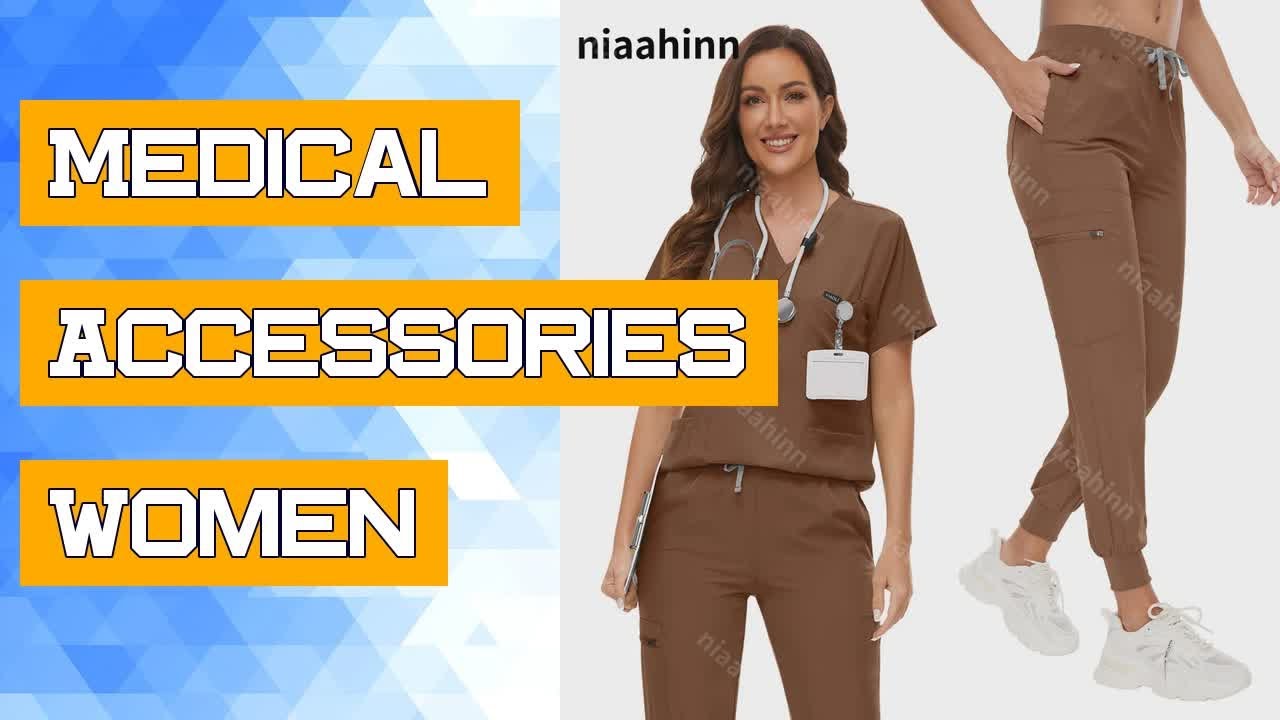 Medical Accessories Women Elastic Scrubs Uniform Sets Hospital Surgical Gowns Short Sleeve Tops Jogg