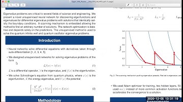 Unsupervised NNs for Quantum Eigenvalue Problems - NeurIPS ML4PS 2020