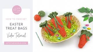 Easy Crochet Carrot Treat Bags | 30 Minute Beginner-Friendly Easter Pattern