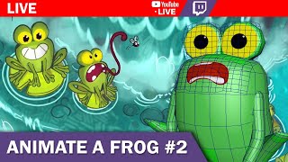 LIVE - Videogame frog animation - Pt 2 - Video Game VLOG screenshot 5