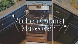 DIY Kitchen Cabinet Makeover / Peel and Stick Contact Paper Kitchen Cabinets