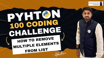 How to Remove Multiple Elements From List | Python Coding Challenge   #pythontutorial #python