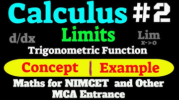 Maths for MCA Entrance (Calculus) #2 : Limits of Trigonometric Function | Example Questions