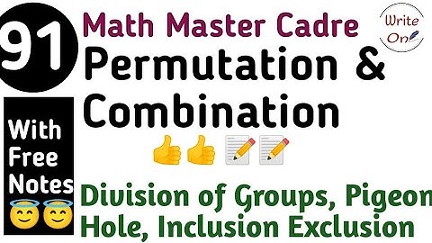 Permutation and Combination for Math Master Cadre 2022 |Chapter - 18 |Master Cadre| Full Coaching