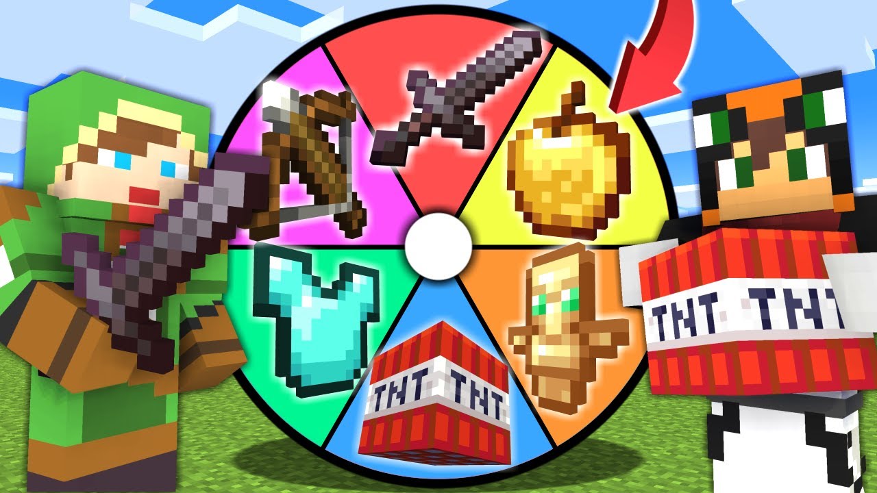 ルーレットで決まったアイテムでPVPバトルしてみた！【マインクラフト】