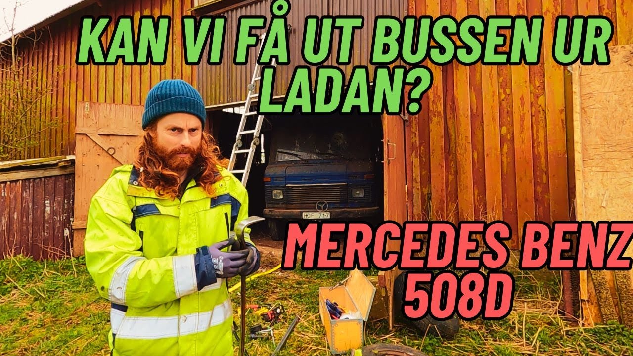 Kan vi få ut bussen från ladan?! Barnfind - 1975 Mercedes Benz T2 508 Diesel