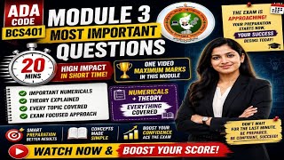 ADA Module 3 | Important Questions in 30 Minutes 🔥| Externals????? 😰|One Video=Maximum Marks | VTU