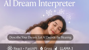 AI Dream Interpreter Powered by React, FastAPI, Groq & LLaMA 3.1 |AI FullStack  Project|Coding Hives