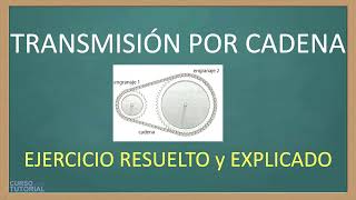 Transmisión por Cadena. Ejercicio Resuelto y Explicado. Relación de Transmisión y Velocidad Motriz