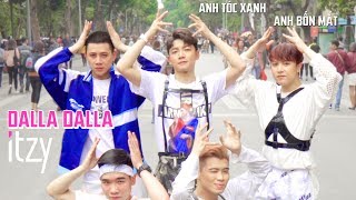 [KPOP IN PUBLIC] ITZY - DALLA DALLA | Anh Tóc Xanh & Anh Bốn Mắt Nhảy Ngoài Đường Phố screenshot 4