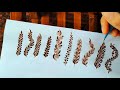 How to: 10 Different Henna Vines or Leaves || thouseens henna