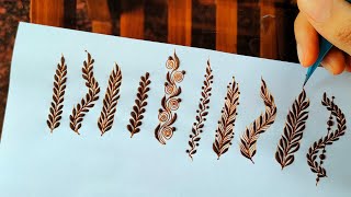 How to: 10 Different Henna Vines or Leaves || thouseens henna