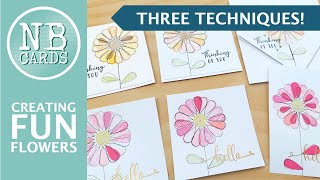 USE THE TOOLS YOU HAVE! Create Fun Flowers with simple stamps! Choose One Technique! [2024/99]