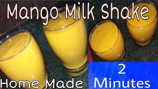 Mango Milk Shake Easy Home Made Process In 2 Minutes