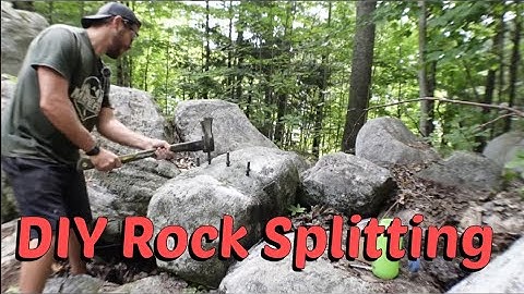 DIY Rock Splitting with a hammer drill and $25 splitting wedges