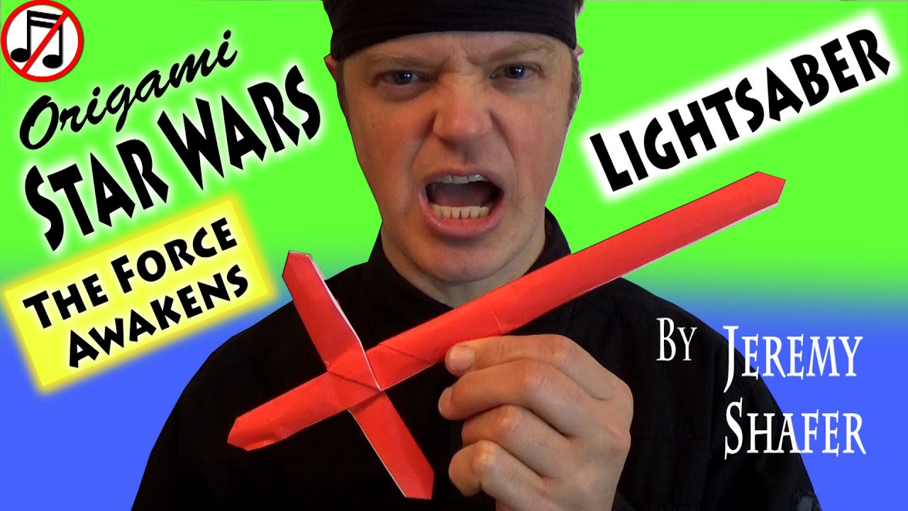 Origami Star Wars Lightsaber (Force Awakens) (no music) YouTube
