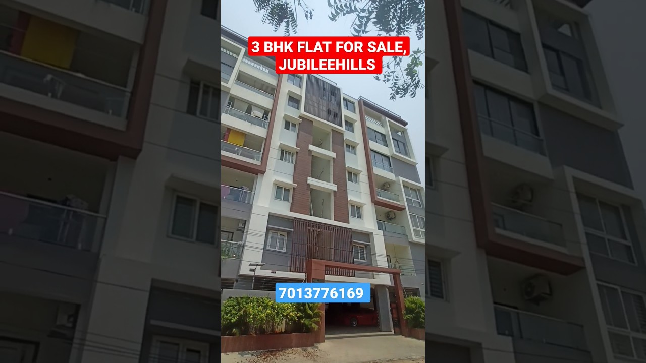 3 BHK FLAT FOR SALE IN JUBILEEHILLS, HYDERABAD. CALL 7013776169