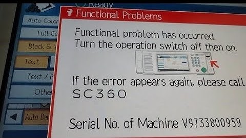How to solution ERROR code: SC360, Ricoh Aficio MP C2551 MP C2050, MP C2050SPF, MP C2051