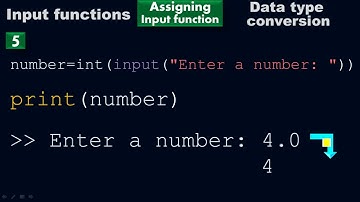 Convert float into integer by using an input function - Data conversion - Python by #Moein