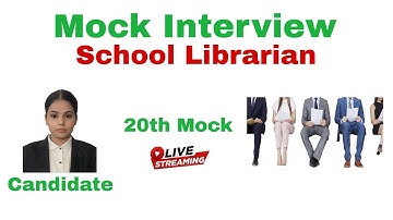 20th Mock Interview 2023 | School Librarian | Important Questions