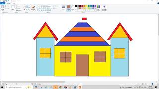 How to Draw a House in MS Paint | MS Paint Tutorial in HIndi