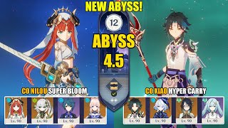 New Spiral Abyss 4.5 - C0 Nilou Super Bloom & C0 Xiao Hyper Carry | Genshin Impact【原神】