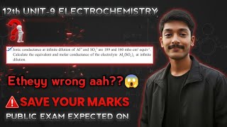 12th Chemistry Unit-9 Electrochemistry Q.No.27 (controversial question)– Don’t Lose 3 Marks! 🔥