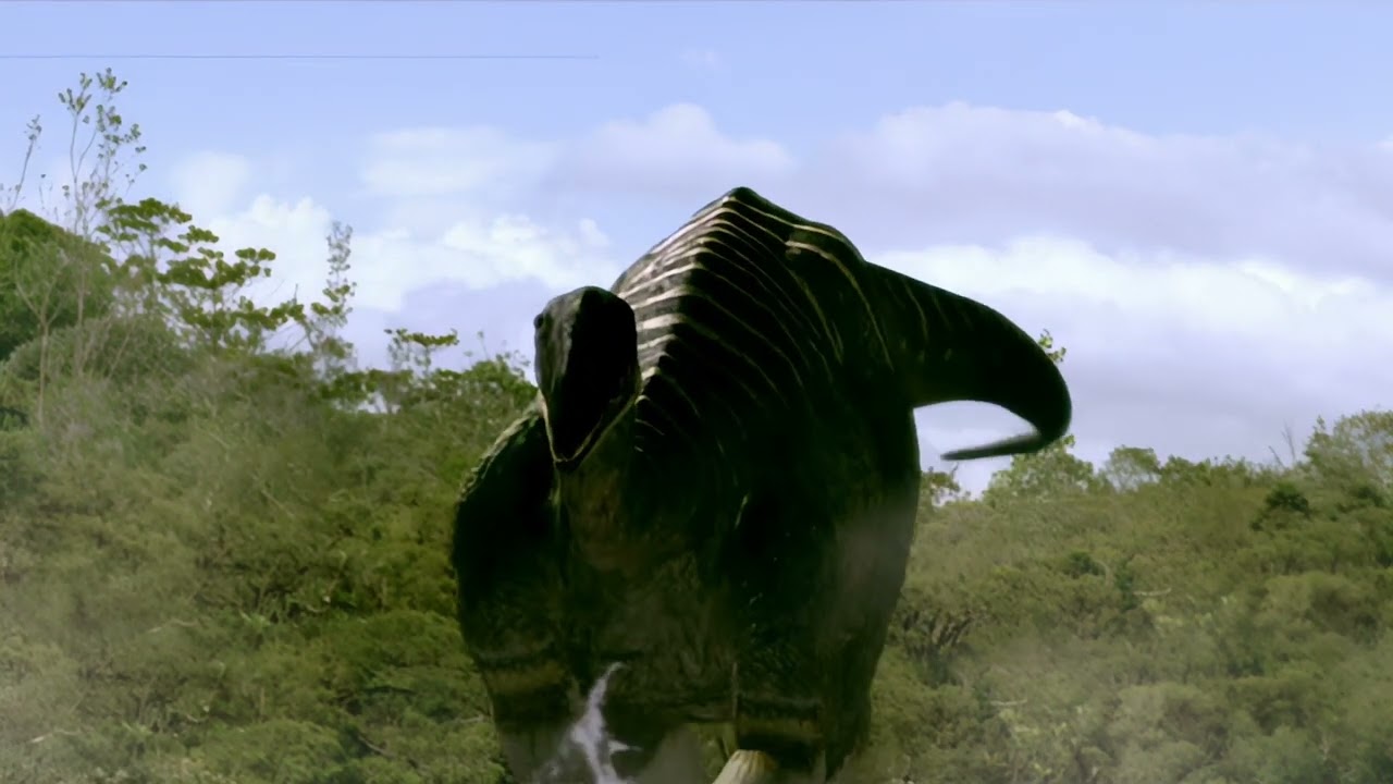 Plateosaurus Arrives - Upscaled Clip