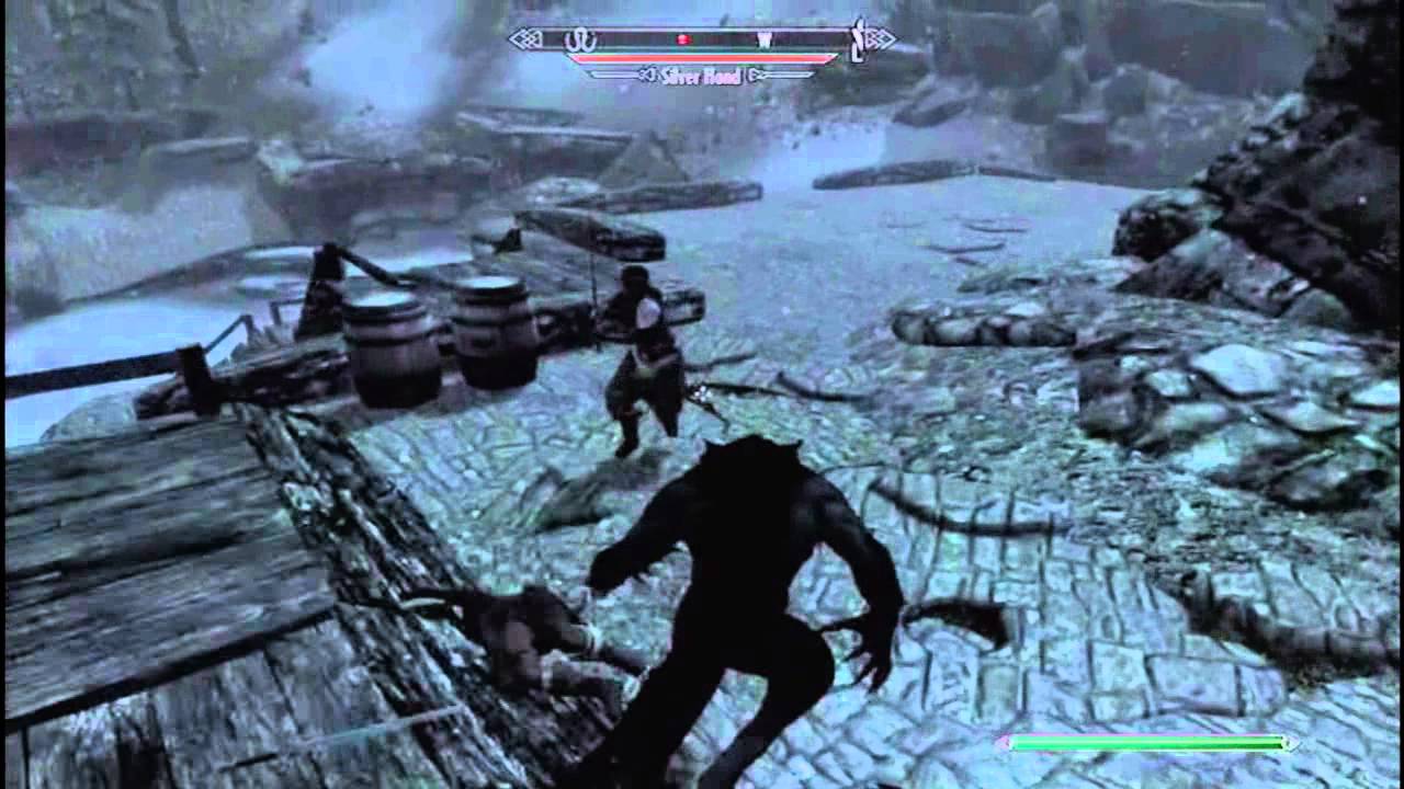 skyrim gameplay werewolf owned the silver hand