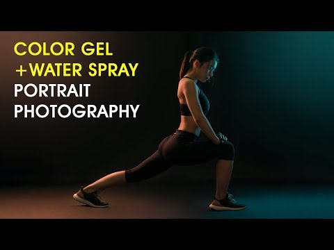 Color Gel + Water Spray Portrait Photography | BTS
