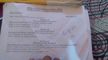 Atomic and molecular physics msc 2nd sem