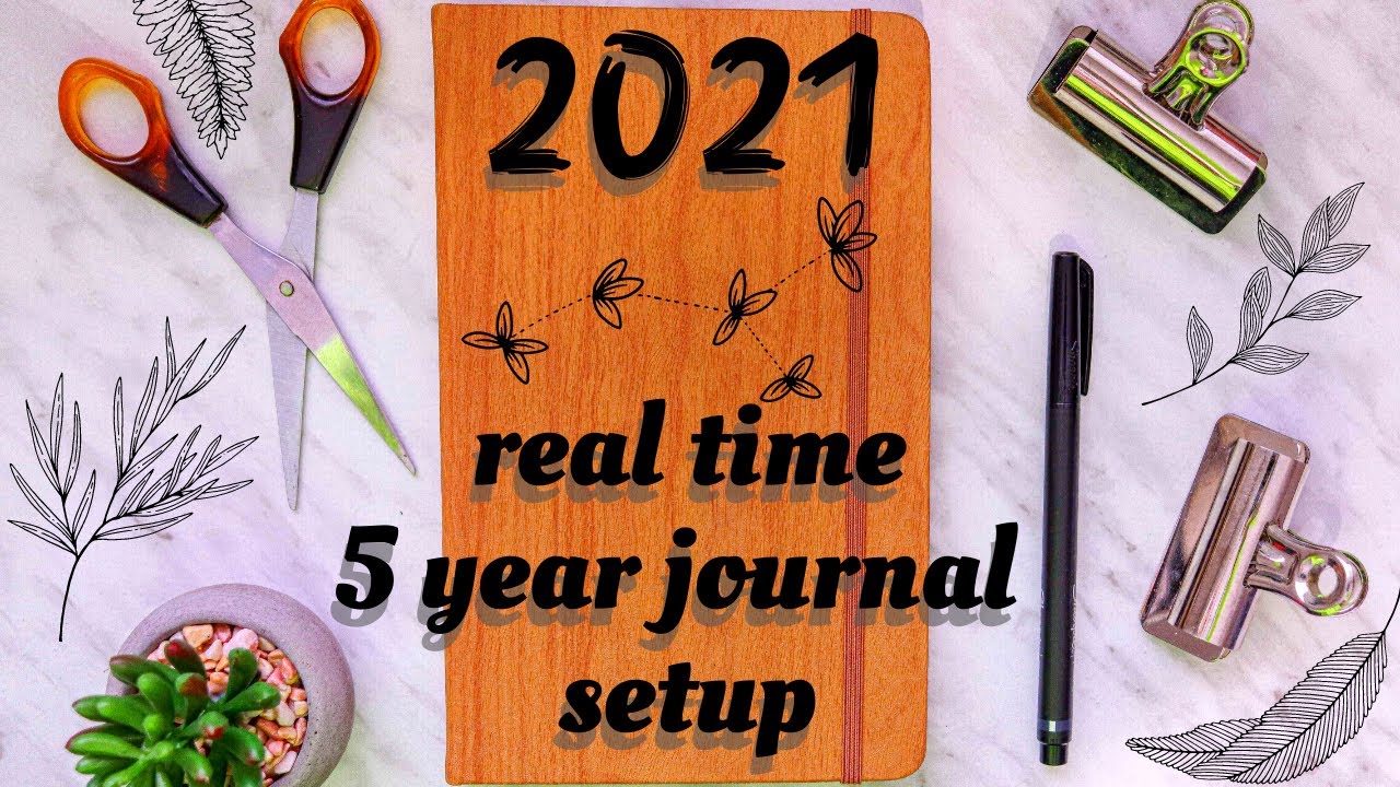 real time asmr journal with me (no music, no talking) 🔖📑🔖: 2021 - 5 year one line a day diy journal