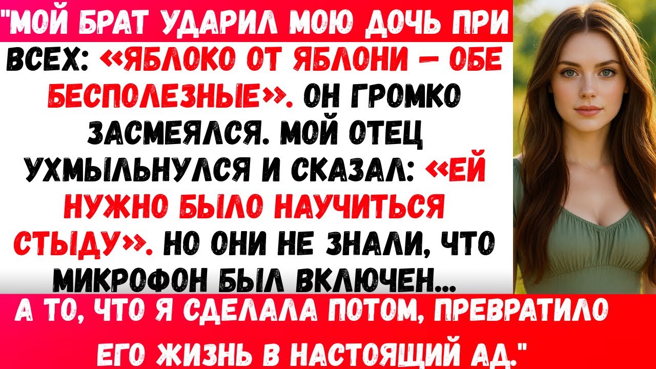 Мой брат ударил мою дочь по щеке на глазах у всех за то, что она была слишком шумной. Мои родители..