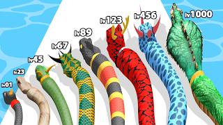 SNAKE EVOLUTION RUNNER 3D - Level Up Snake Max Level Gameplay (Snake Evolution Run 3D Games) 02