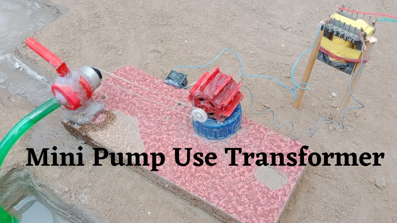 How yo make mini water pump Electric motor use with transformer science