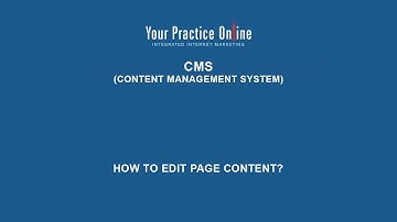 How to edit Page content in YPO Content Management System