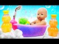 Bebek videoları. Baby Born Anabelle ile su oyunu.