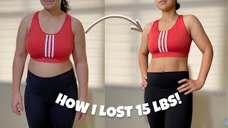 How I Lost 15lbs At Home | My 1 Month Weight Loss Progress
