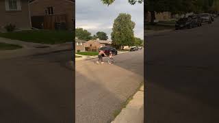 Daughters first ride without training wheels