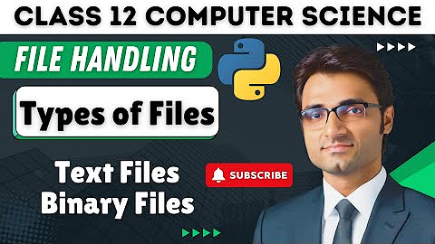 File Handling in Python Class 12 Computer Science - YouTube
