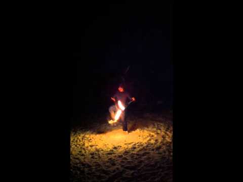 Pete's Amazing Fire Poi Performance