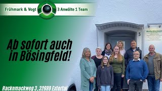 Rechtsanwälte Frühmark Und Vogt Ab Sofort Auch In Bösingfeldextertal. In Eigener Sache.