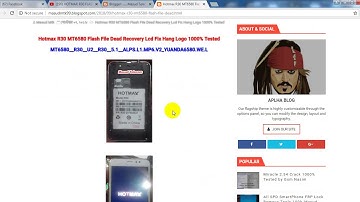 Hotmax R30 MT6580 Flash File Dead Recovery Lcd Fix Hang Logo 1000% Tested
