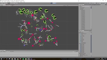 Agent based predator prey model with neural networks in unity. Episode 6
