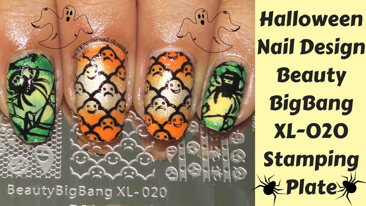 Halloween Nail Design Bbb Xl 020 Stamping Plate Halloween Nail Design Bbb Xl 020 Stamping Plate