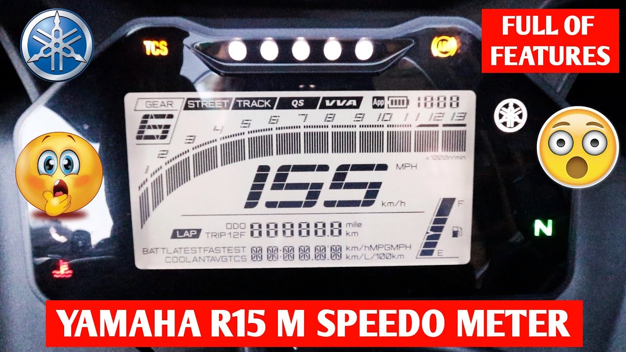 YAMAHA R15M | R15V4 Speedometer 😮| Instrument Console Full Details ...